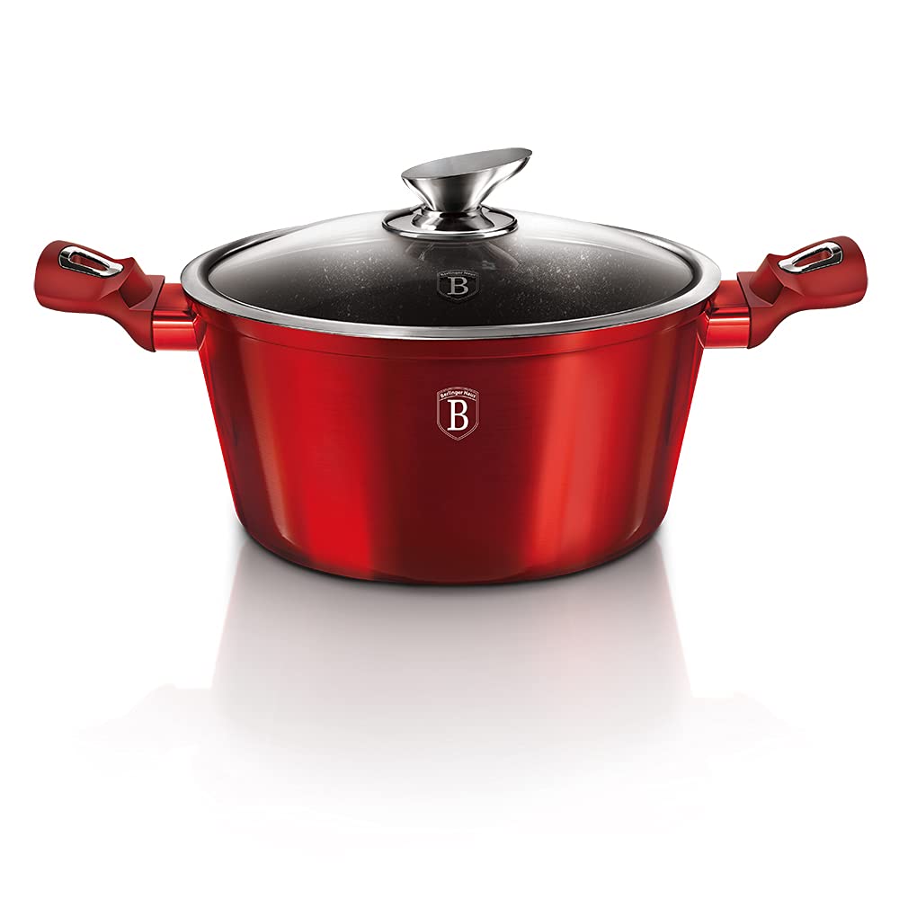 Berlinger Haus - BH/1256n - Savepan mit Cover, 20 cm, Burgund -Ausgabe von Metal Line Metallic Burgu