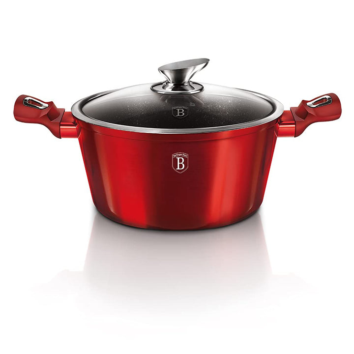Berlinger Haus - BH/1256n - Savepan mit Cover, 20 cm, Burgund -Ausgabe von Metal Line Metallic Burgu
