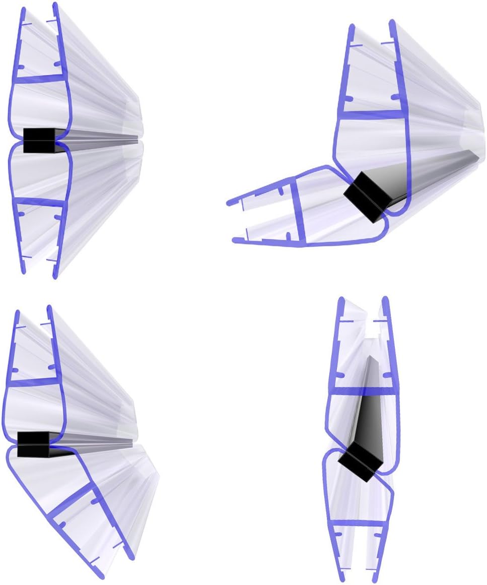 100cm Schwallschutz Acryl Halbrundstab - SDD03 Höhe 10mm - Spritzschutzprofil Halbrundprofil Schwall