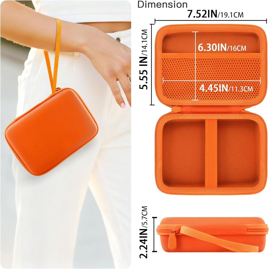co2CREA Hart Tasche für Canon SELPHY Square QX10 /QX20 Fotodrucker Case Etui Tragetasche Orange, Ora