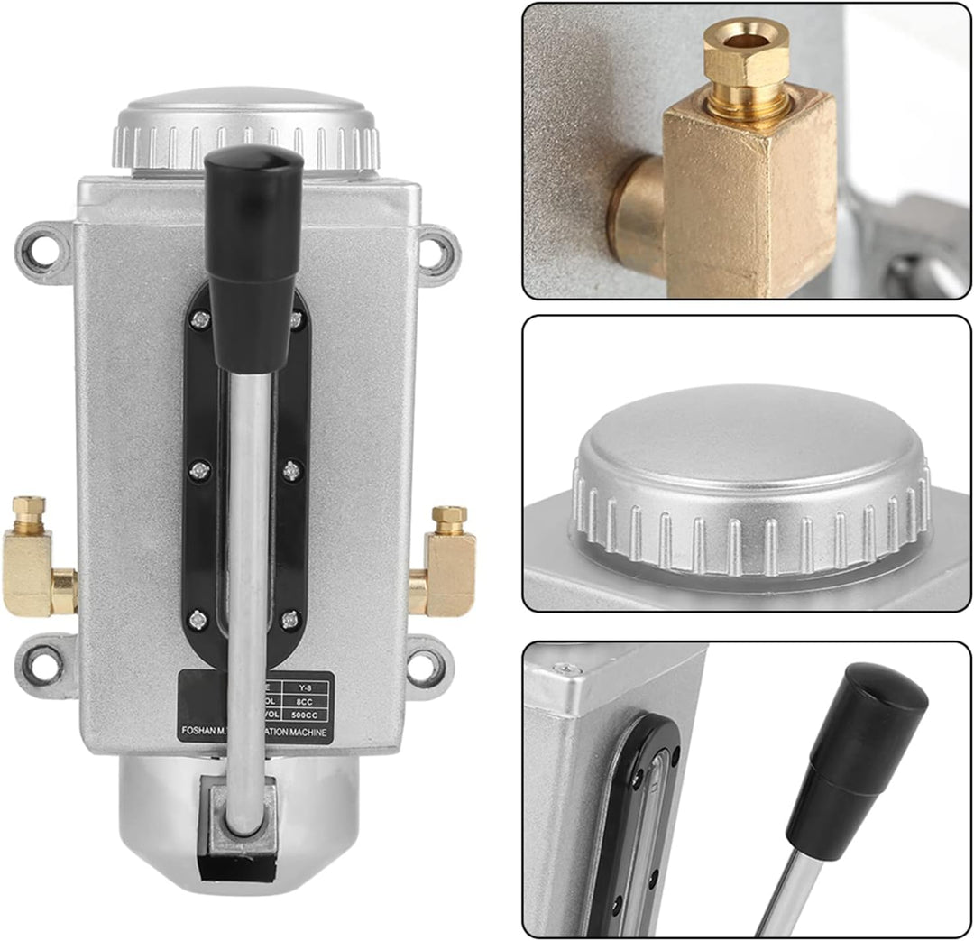 Manuelle Ölpumpe CNC-Öler Fräsmaschine Handpumpe Öler Schmierölpumpe 500CC CNC 4mm Doppelauslassöffn