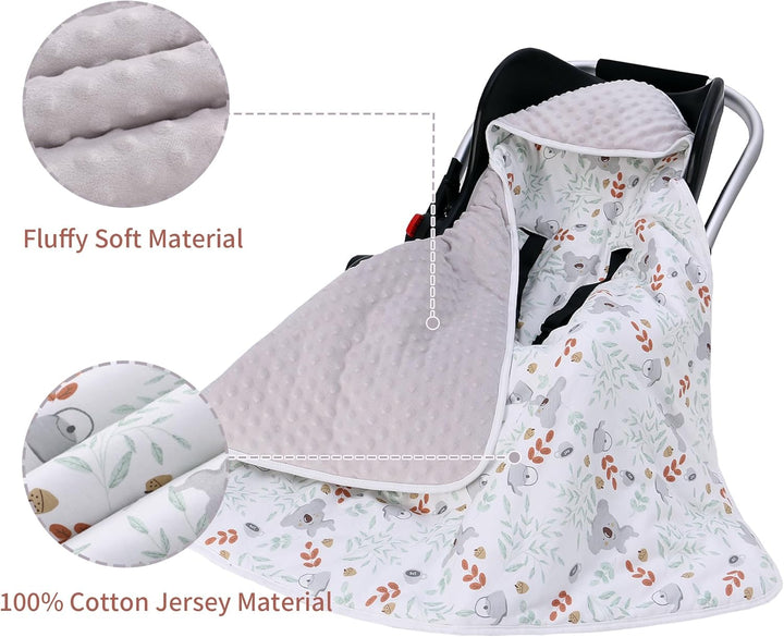 Miracle Baby Einschlagdecke Babyschale Winter Baumwolle Reversible Decke Universal Kuscheldecke 90x9