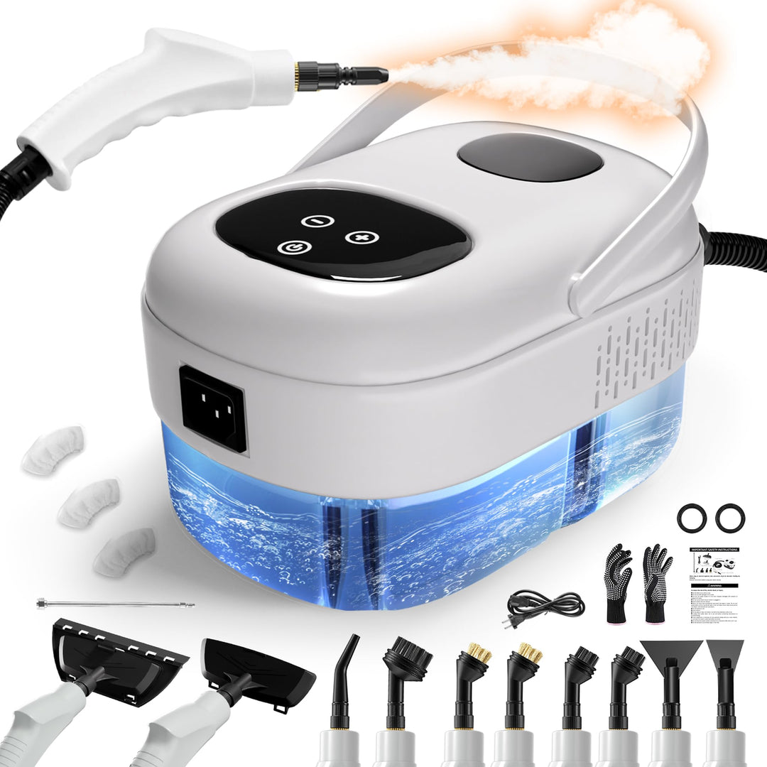Dampfreiniger Handgerät, Steam Cleaner, 15 Sekunden Aufheizzeit, 1.1L Wassertank, Dampfreiniger für
