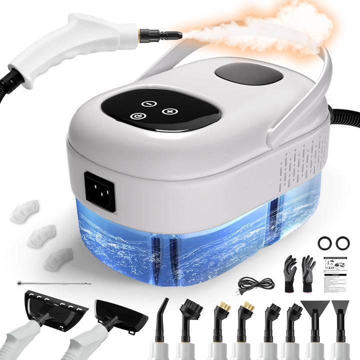 Dampfreiniger Handgerät, Steam Cleaner, 15 Sekunden Aufheizzeit, 1.1L Wassertank, Dampfreiniger für