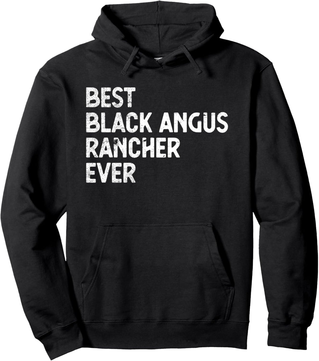 Lustiger Rinderfarming Best Black Angus Rancher Pullover Hoodie