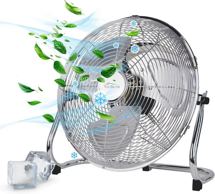 Tronitechnik® L Windmaschine mit 35 cm Ø | Ventilator Verstellbarer Winkel | Bodenventilator 3 Stufe
