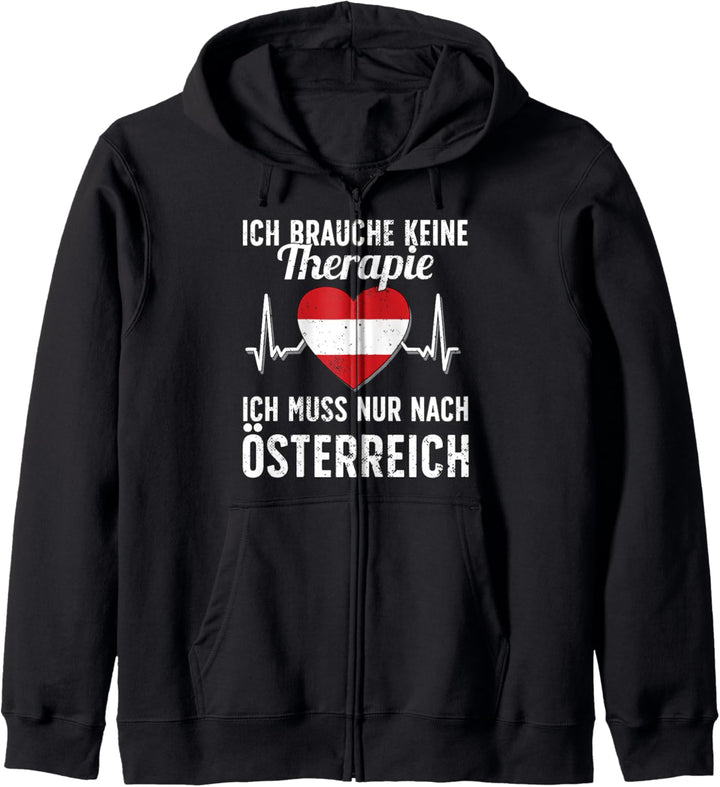 Österreichische Flagge I Österreich Urlaub I Österreich Kapuzenjacke