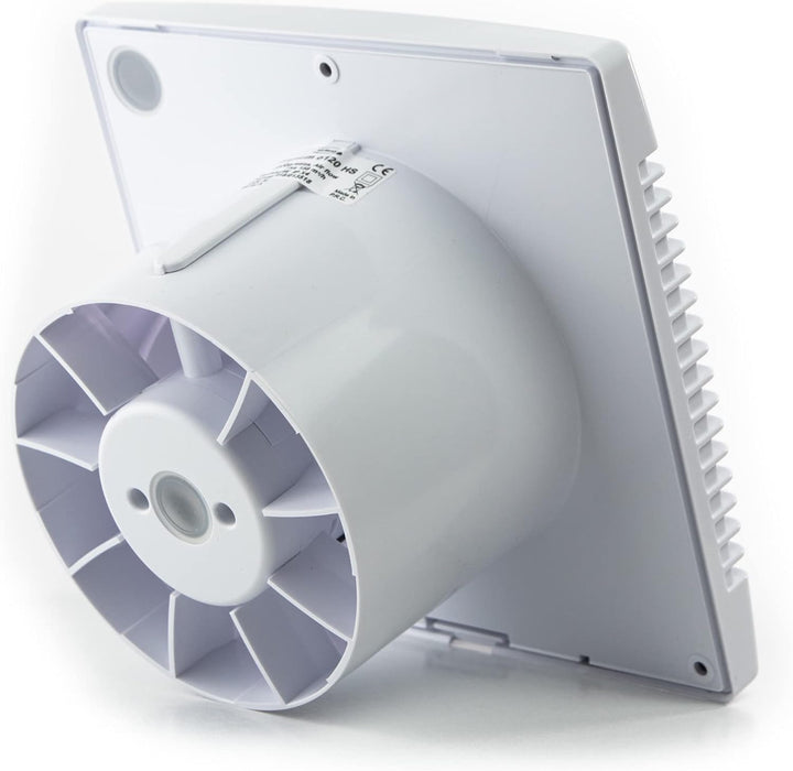 MKK Premium Badlüfter in weiss Ø 120 mm 12 cm mit Timer/Nachlauf für Badezimmer Küche Wohnzimmer Kel