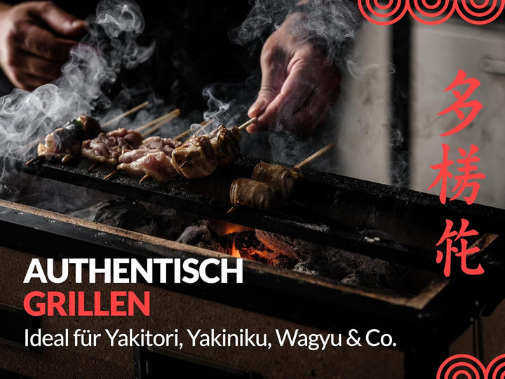 Konro Grill – traditioneller japanischer Holzkohlegrill aus natürlichem Diatomit Sedimentgestein – i