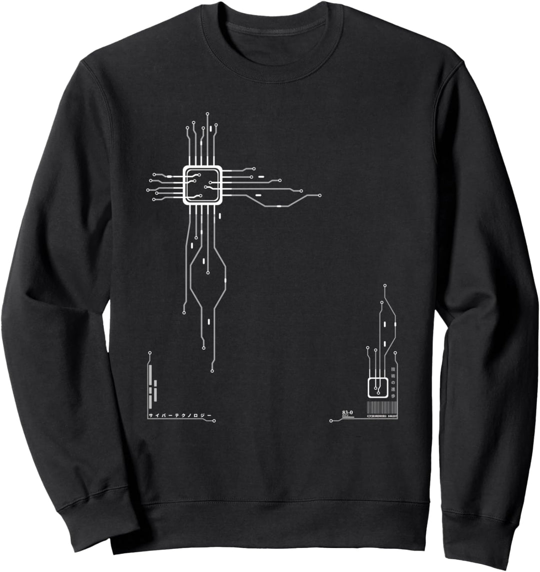Techwear Goth Ninja Prozessor Sweatshirt
