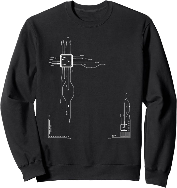 Techwear Goth Ninja Prozessor Sweatshirt