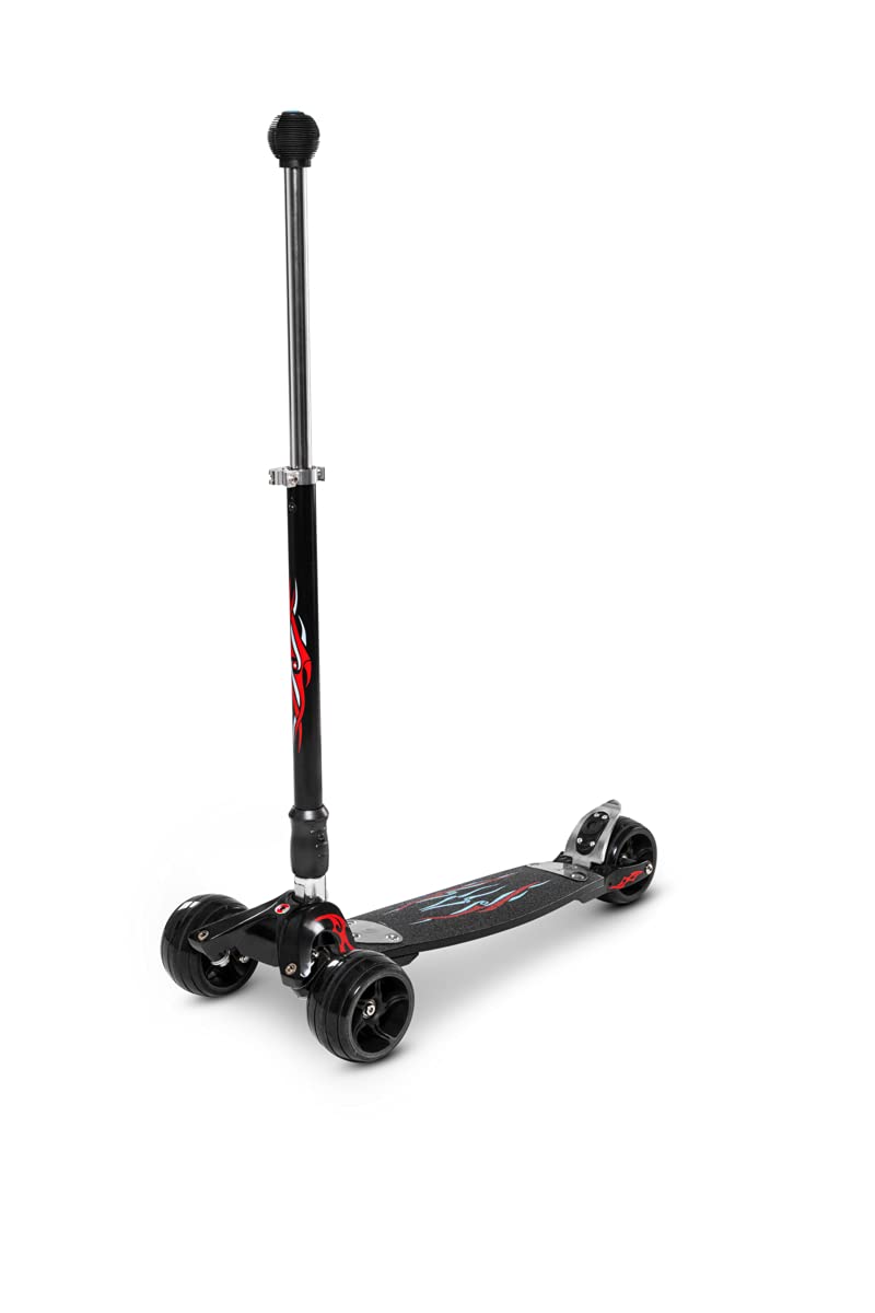 MicroClean KB0022 Micro Monster Kickboard mit austauschbarem T-Griff , Schwarz Schwarz Monster, Schw