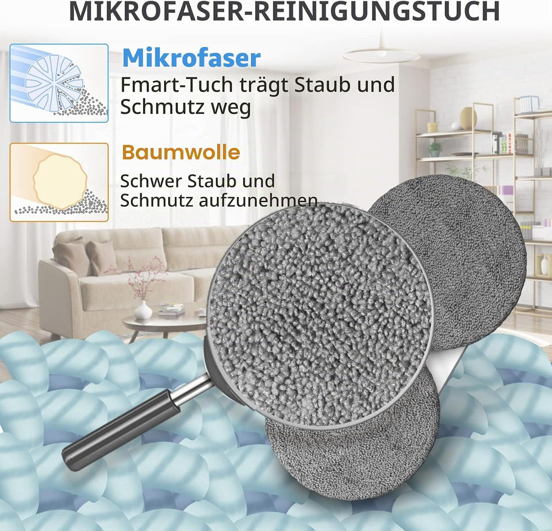 Fmart Glaswaschroboter (Ersatztücher*12), Ersatztücher*12