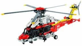 LEGO 42145 Technic Airbus H175 Rettungshubschrauber, Modellbausatz für Kinder, drehbare Rotoren und