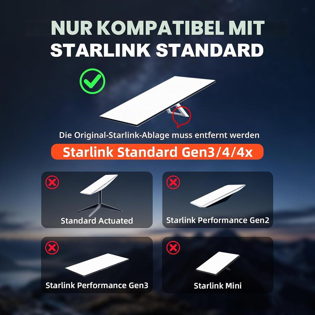 Upgraded Starlink Stativ Halterung für Gen 3/Standard 4X/4,Superstabilität Starlink Gen 3 Stativ Stä