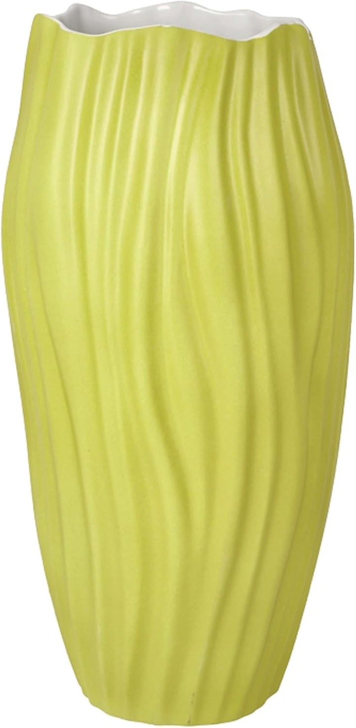 Goebel Vase Spirulina Colori in der Farbe Hellgrün, aus Biskuit-Porzellan hergestellt, Masse: 15,5 x