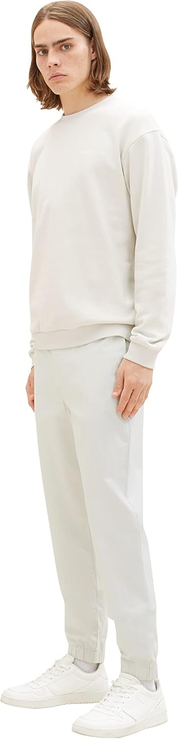 Tom Tailor Denim Herren Denim Tapered Fit Chino Hose 1037538 S 32244 - Foggy Dawn, S 32244 - Foggy D