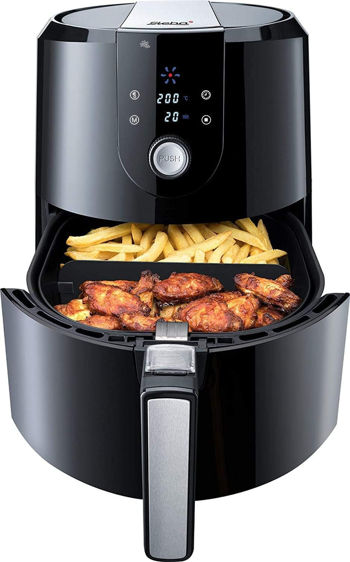 Steba Heissluft-Fritteuse mit 5,2 Liter Volumen, antihaftbeschichteter Frittierkorb, Warmhaltefunkti