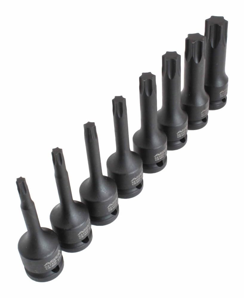 Torx Schlagschraubernüsse 1/2" Steckschlüssel Satz T30-T80 8-tlg.