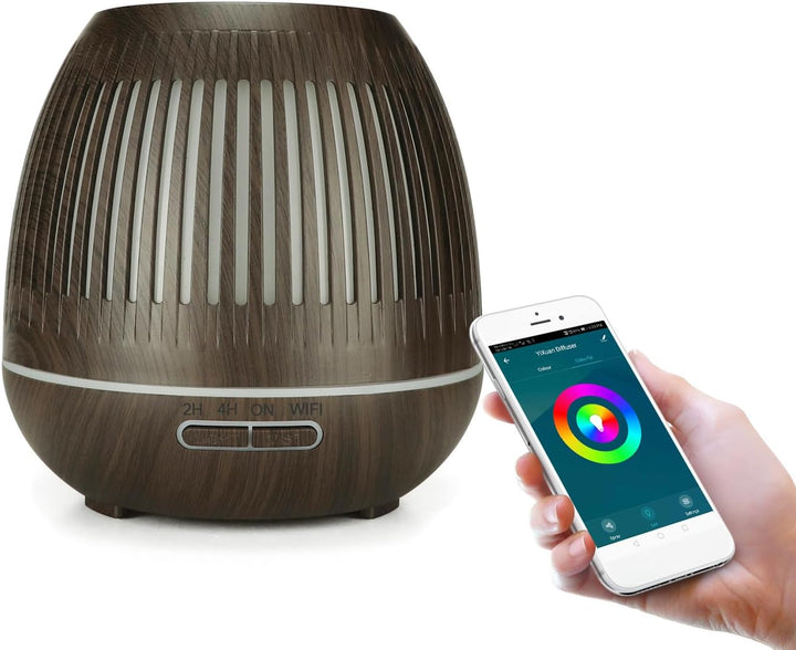 Luftbefeuchter Aroma Diffuser für Duftöle | Fernbedienung + Zeitschaltuhr | 400ml | Duftlampe Aromat