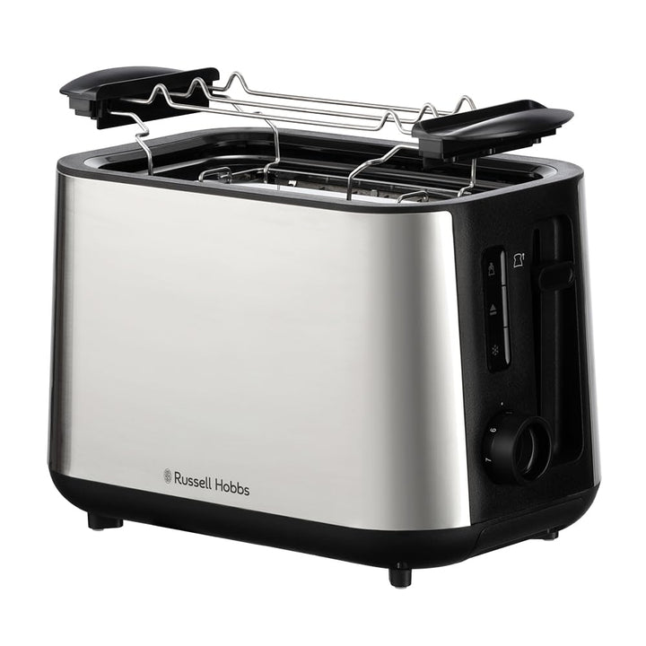 Russell Hobbs Toaster [für 2 Scheiben] Heaton (extra breite Toastschlitze, 6 Bräunungsstufen, Hebefu