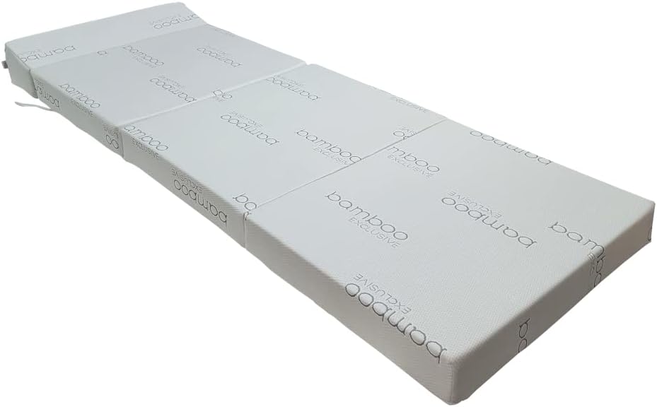 Natalia Spzoo Faltmatratze mit Schaumstoffkern und abnehmbarem Bezug – Klappmatratze mit Kopfteil –