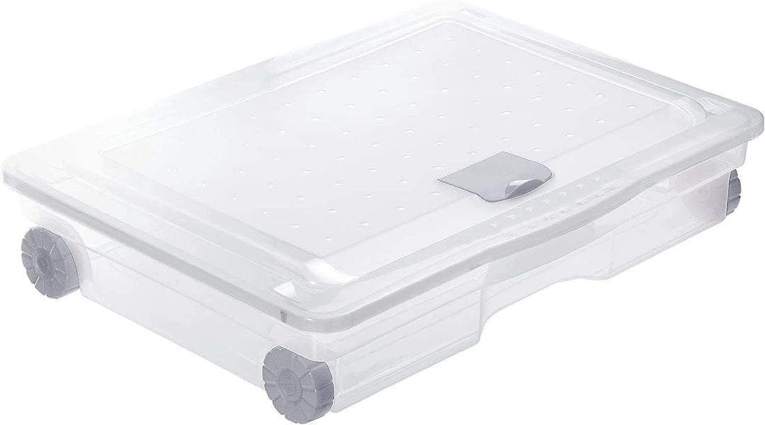 Unterbettbox 60l mit Deckel und Rollen
