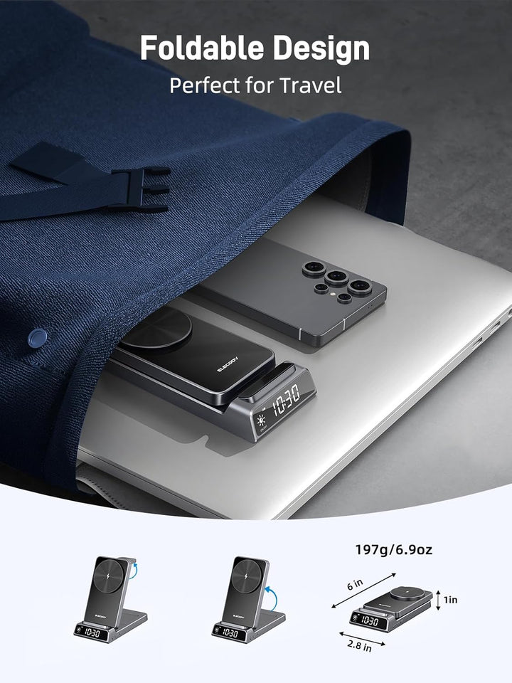 Magnetisches Kabelloses Ladegerät für Samsung, 3 in 1 Mag Safe Ladestation für Samsung Galaxy Z Fold