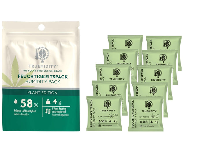 TRUEMIDITY Plant Edition Feuchtigkeitspack, 58% Relative Luftfeuchtigkeit, 4g Packungen, 2-Wege-Feuc