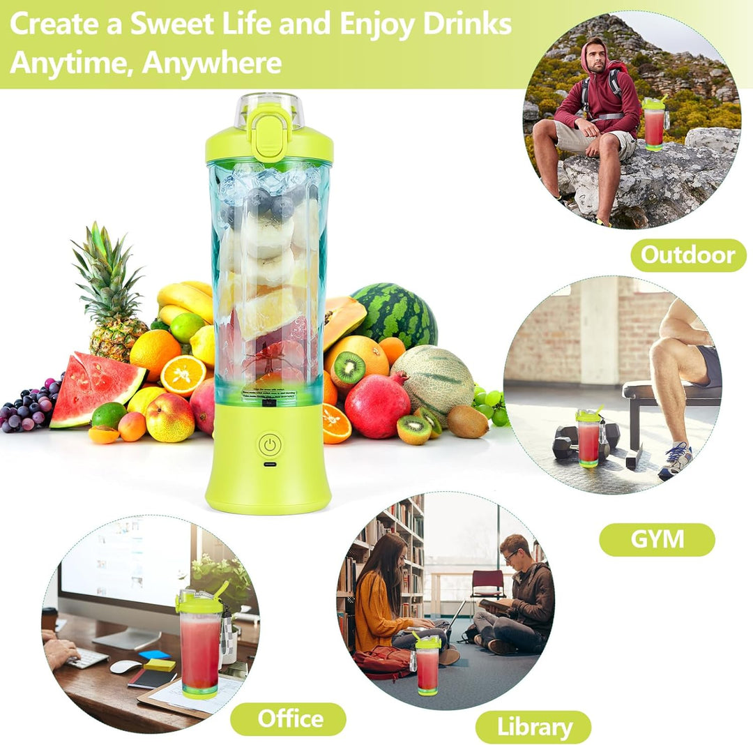 Dreamhigh® Mixer Smoothie Maker, 600ml Tragbarer Mixer für Smoothies und Shakes mit 6 Klingen, 4000m