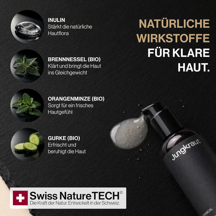 JUNGKRAUT Botanical Power Face Wash 1x100ml Männer Gesichtsreinigung | Natürliches Männer Waschgel g
