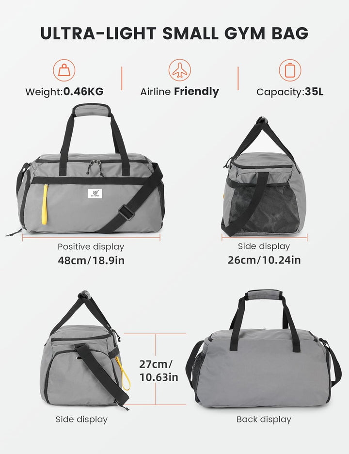 SKYSPER 35L Sporttasche & Reisetasche für Damen Und Herren - mit Schuhfach & Nassfach, Gym Bag & Tra
