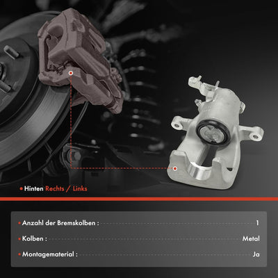 Frankberg 2x Bremssattel Bremszange Hinten Kompatibel mit A3 2003-2013 Octavia II 2004-2009 Golf V 2