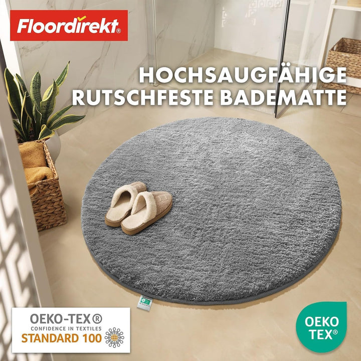 Floordirekt Badematte Sky - Badezimmerteppich - Weicher, dichter Hochflor - Rutschhemmend & Schnell