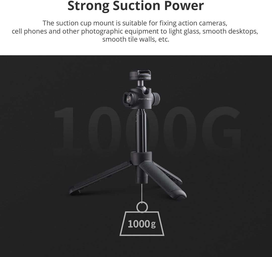 PGYTECH CapLock Verlängerungsstativ Mini Stativ für OSMO Action 5 Pro/4/3/2/Pocket 3/2, Selfie Stick