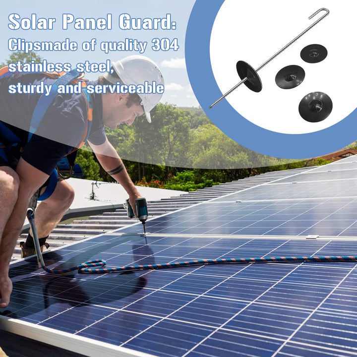 Klammern für Solarpanel-Schutzgitter, Edelstahl Solarmodul für Solarpanel-Vogelschutzgitter, Klammer