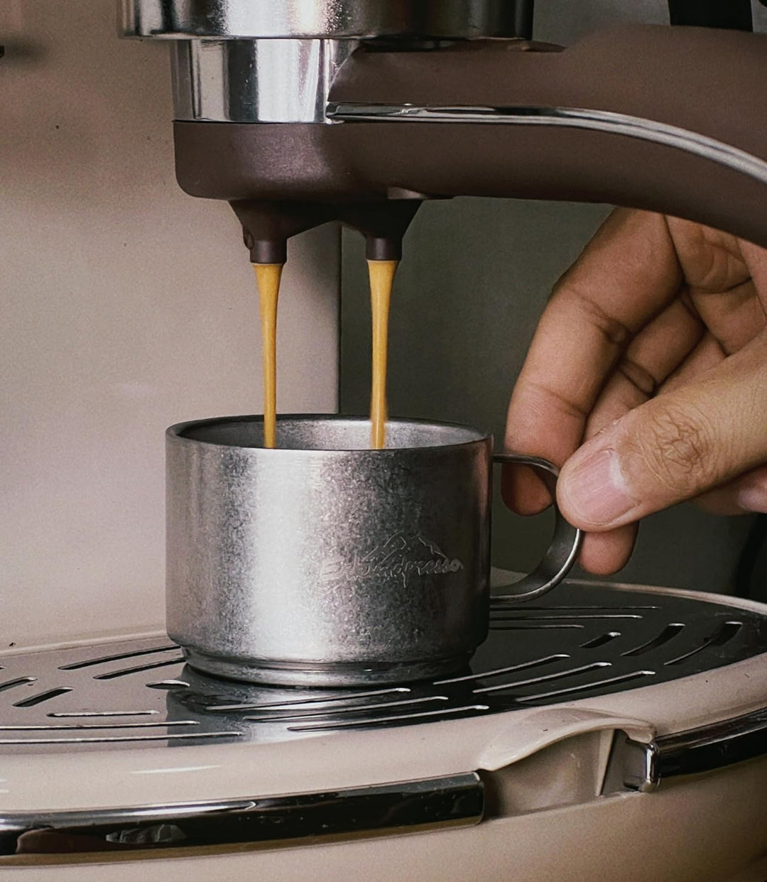 Doppelwandige Espressotassen 2er Set,Camping Kaffeetassen Isolierung aus hochwertigem Edelstahl,Indu