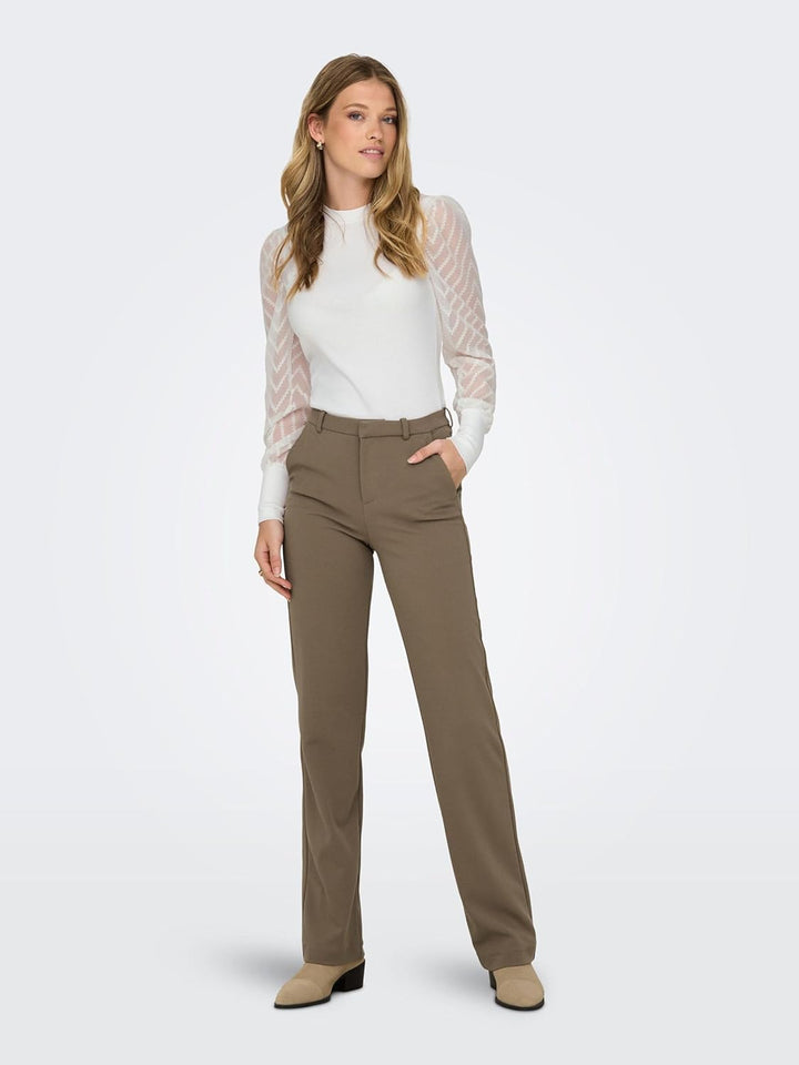 ONLY Damen Onlraffy-yo Life Mid STR Pant TLR Noos Hose XS / 32L Fossil, XS / 32L Fossil