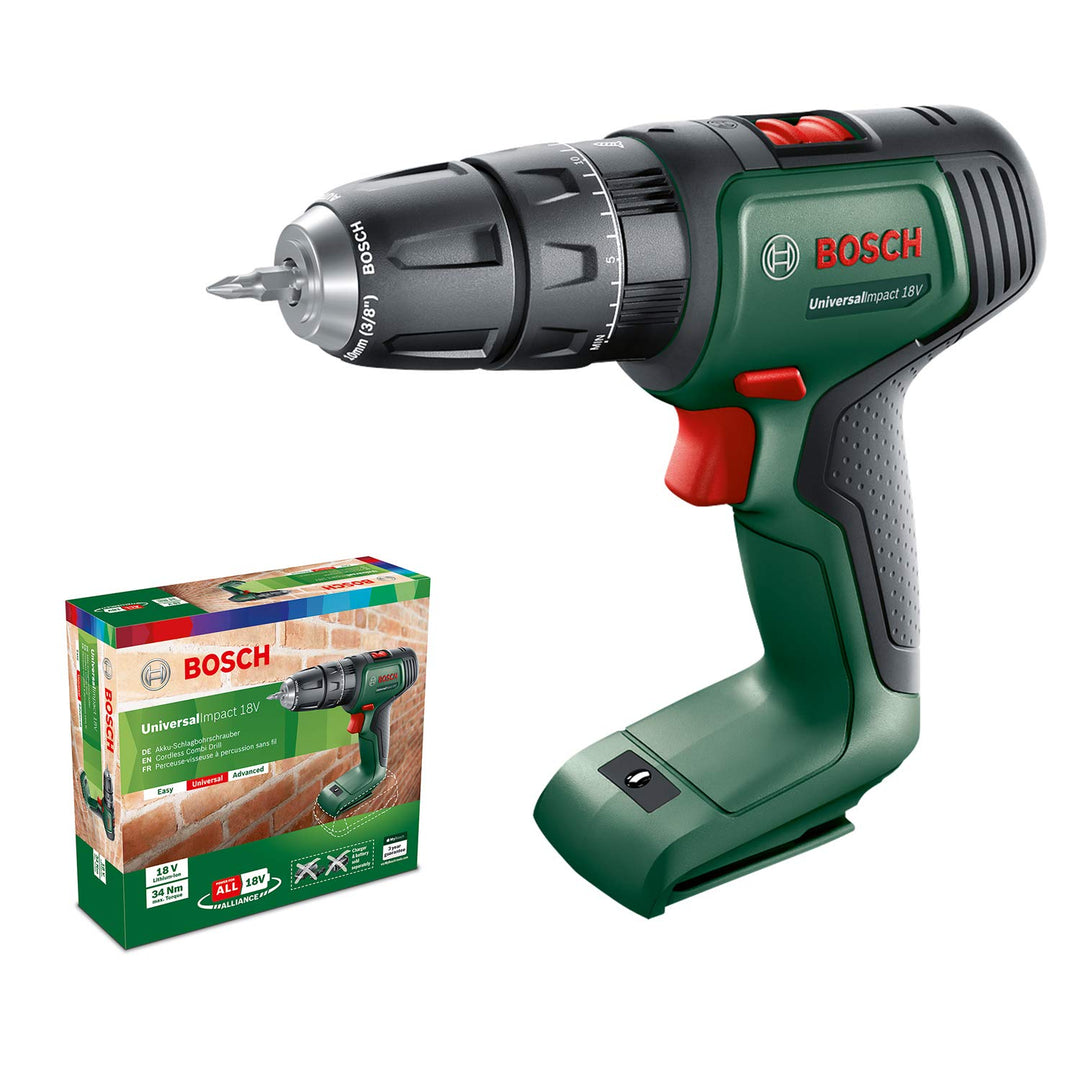 Bosch Akku Schlagbohrschrauber UniversalImpact 18V (ohne Akku, 18 Volt System, im Karton) UniversalI