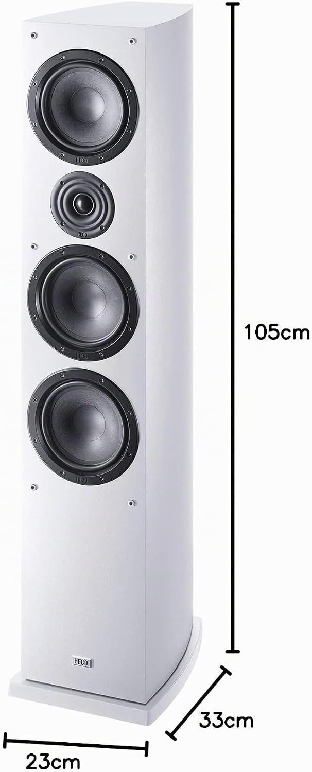Victa Elite 702, HiFi-Standlautsprecher, 1 Stück, Weiss Black, Black
