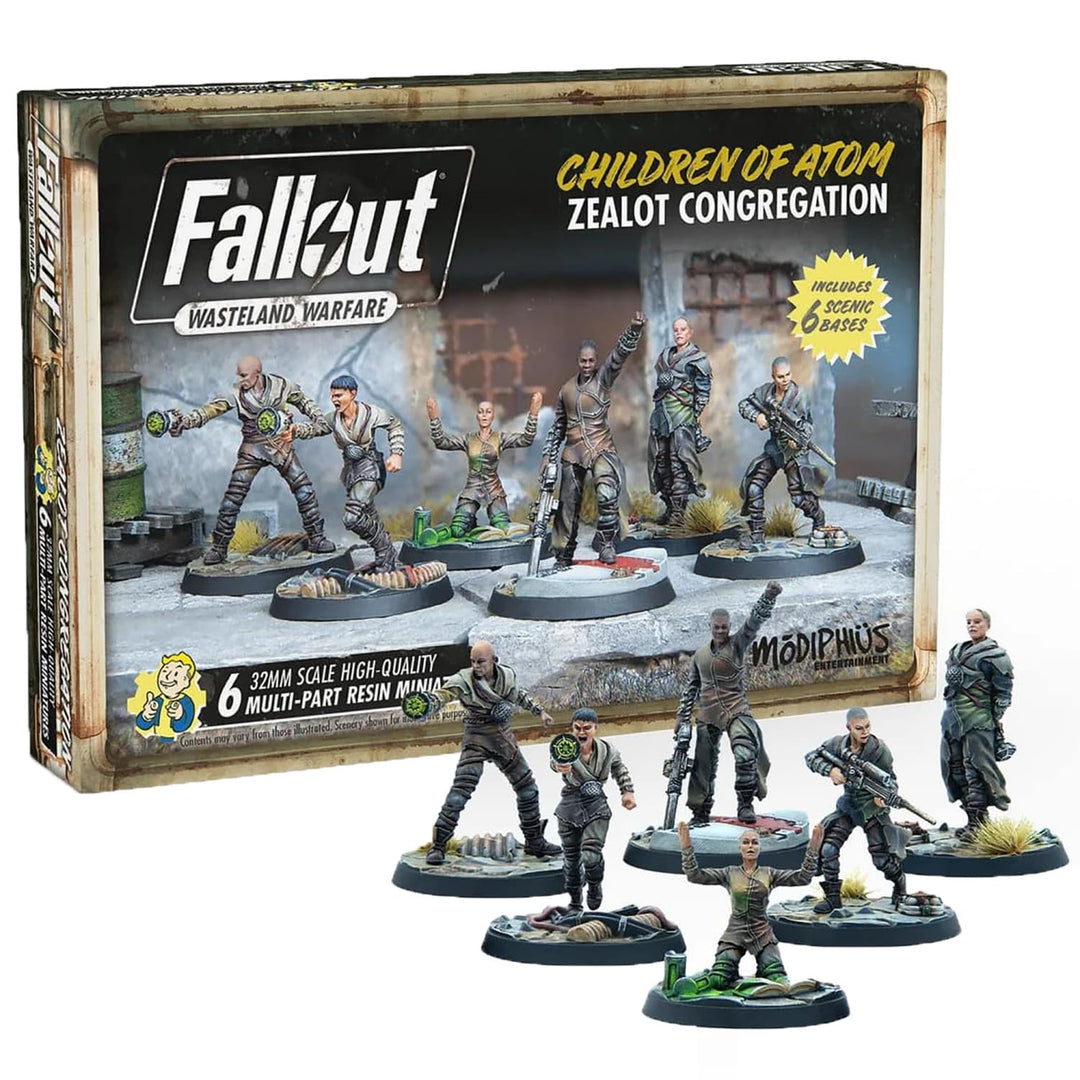 Modiphius Entertainment | Fallout Wasteland Warfare | Children of Atom Zealot Congregation | Miniatu