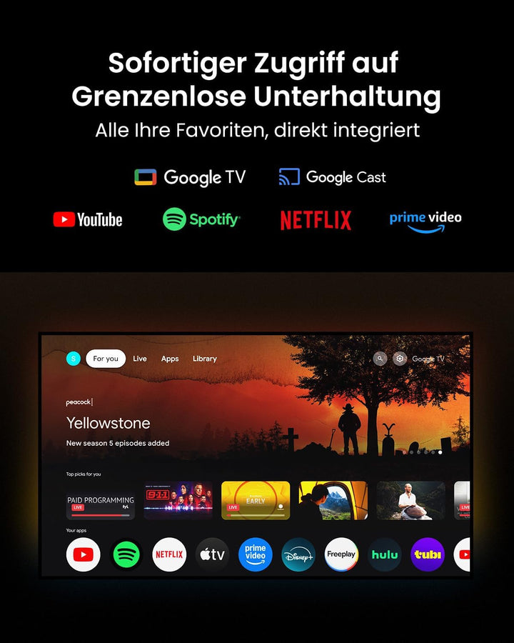 JMGO N3 Ultimate 4K Beamer Triple Laser Heimkino, 5800 ISO Lumen, Google TV mit Netflix, Lens Shift,
