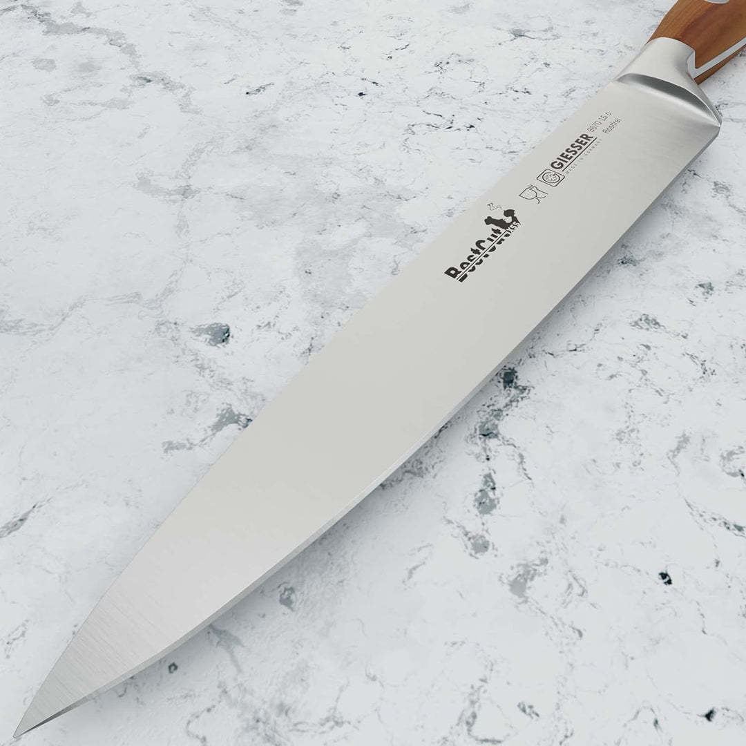 GIESSER seit 1776 - Made in Germany - scharfes Zubereitungsmesser geschmiedet Olivenholz BestCut Oli