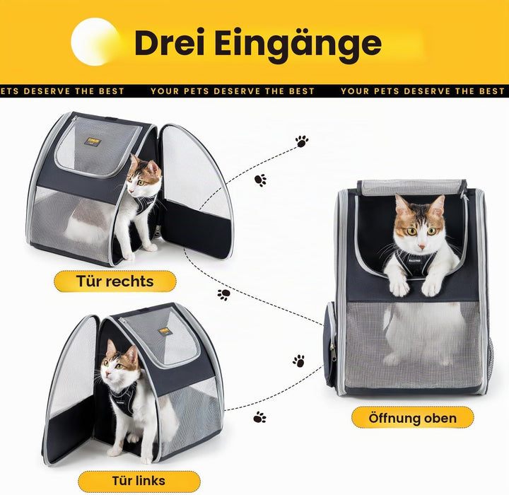 Conlun Katzenrucksack und Hunderucksack für kleine Hunde und Katzen bis zu 7kg, Kleiner Hunde Rucksa