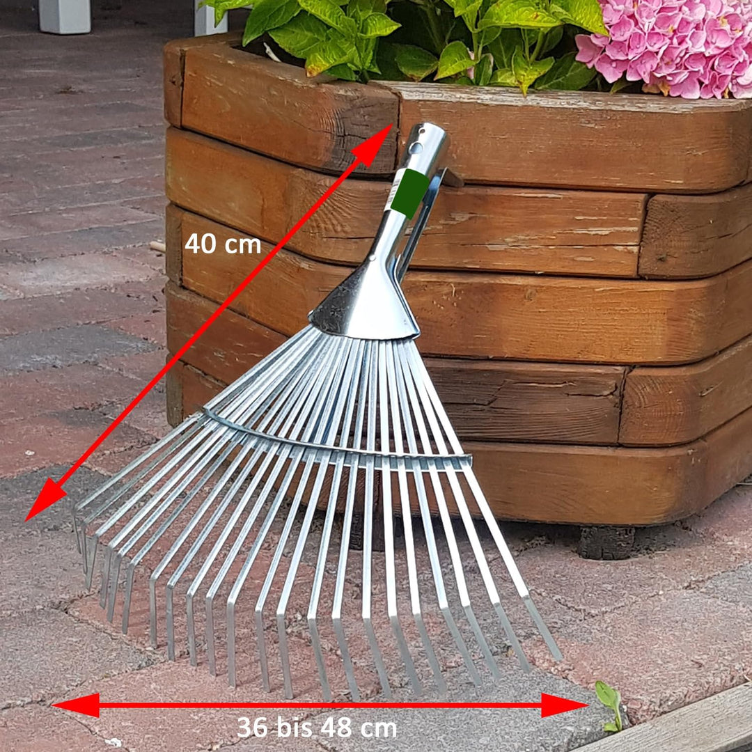 Garten Gerät Harke Rasen Boden Erde Rechen Metall Zinken Gartenrechen mit und ohne Holz Stiel (Reche