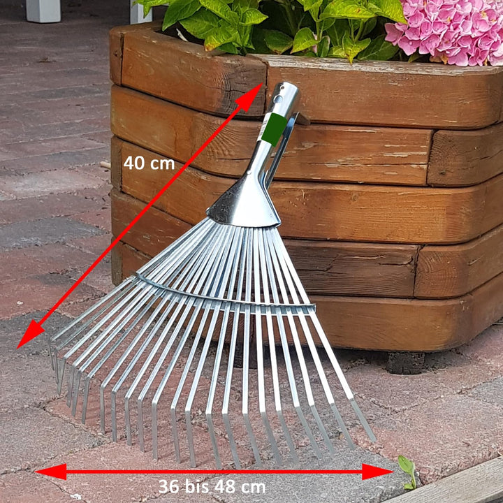 Garten Gerät Harke Rasen Boden Erde Rechen Metall Zinken Gartenrechen mit und ohne Holz Stiel (Reche