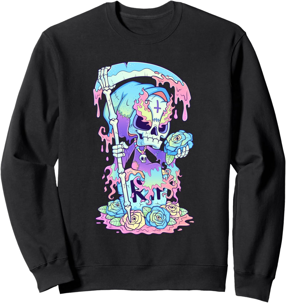 Kawaii Pastell Goth Niedlich und unheimlich Tod Sensenmann Sweatshirt