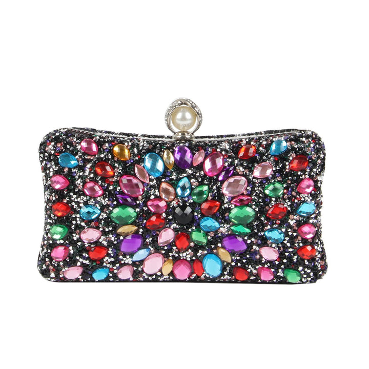 Freiesoldaten Damen Strass Abendtasche Mehrfarbig Blendend Kristall Unterarmtasche Party Braut Hochz