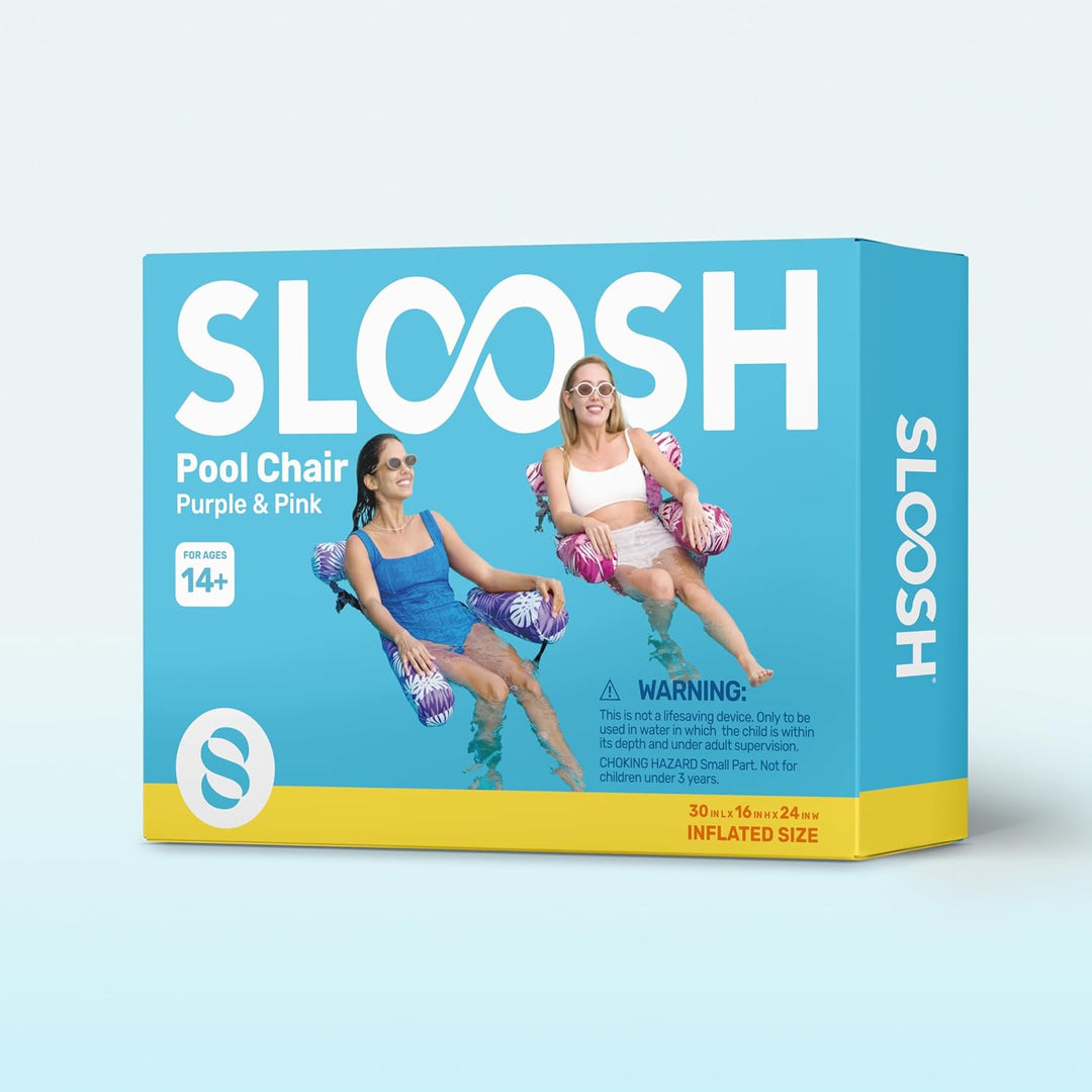 Sloosh Aufblasbare Wasser Pool Luftmatratze für Erwachsene, 2er schwimmende Pool-Flösse, Aufblasbare