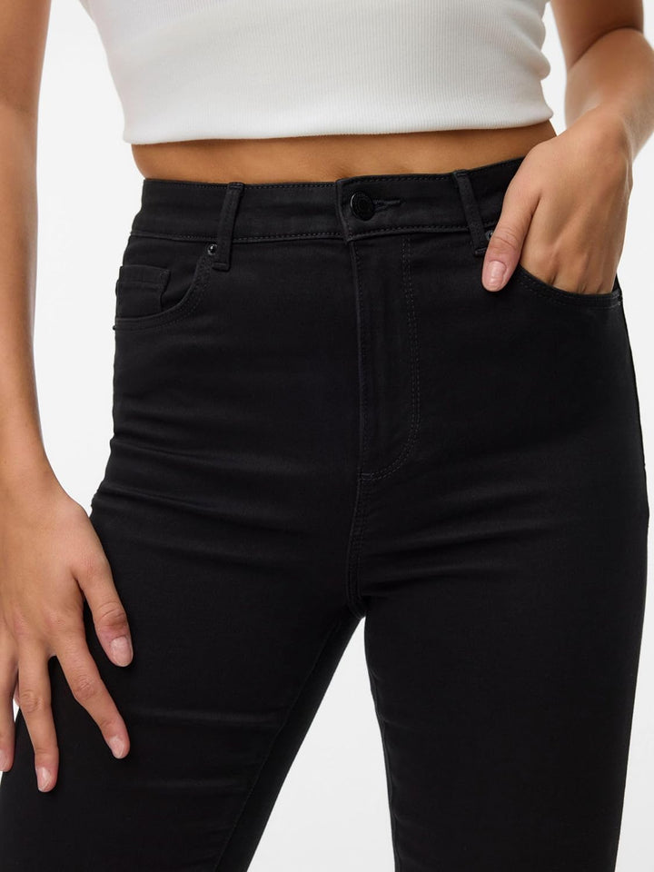 VERO MODA Female Skinny Jeans VMSOPHIA Hohe Taille Skinny Fit Jeans XXS / 32L Schwarz, XXS / 32L Sch